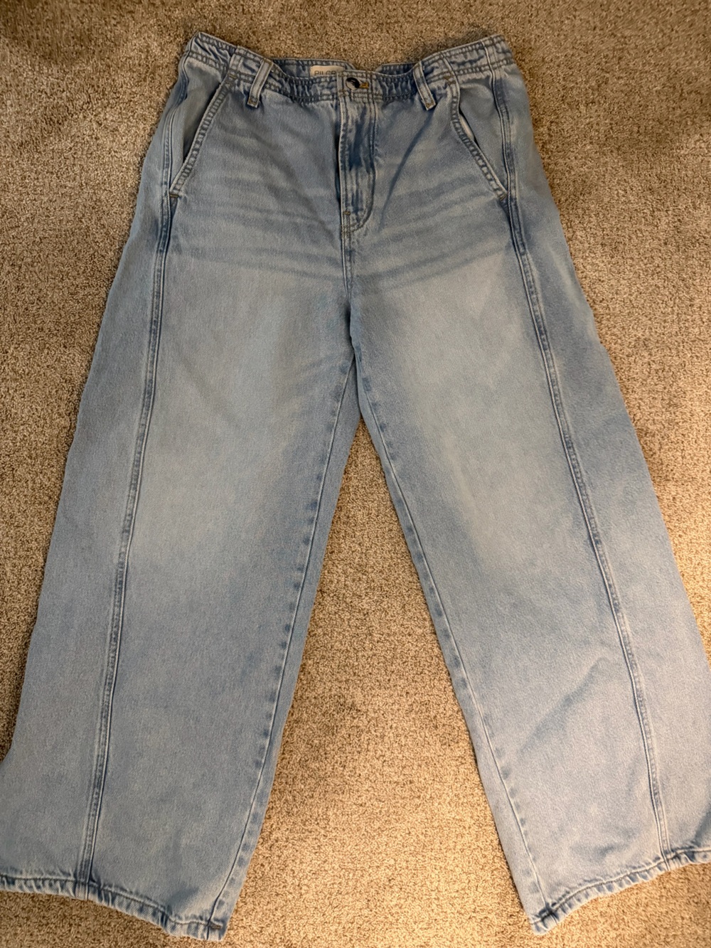 Pilcro Light Wash Wide Leg Jeans